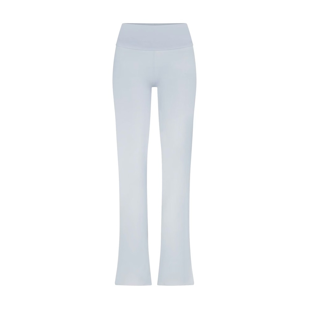 Skims Cotton Jersey Foldover Flare Pants in Zen Blue Sz Large